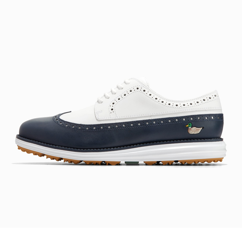 COLE HAAN Oxford Casual Leather Shoes Waterproof Low top Golf Shoes Men's White