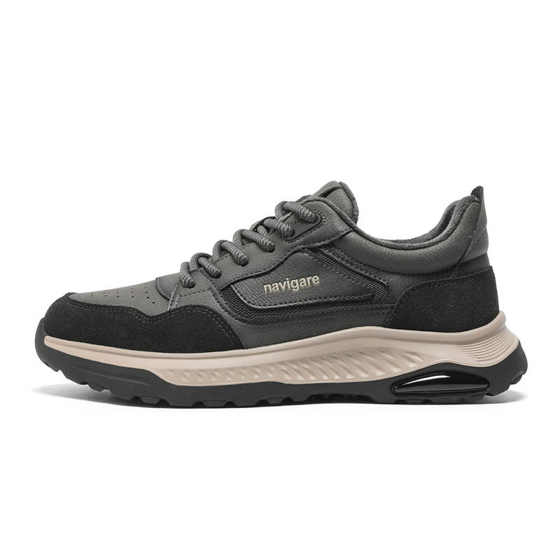 NAVIGARE Fleece Lined Platform Low top Casual Shoes Men's Gray