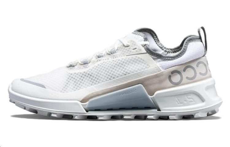 Ecco Leather Low top Outdoor Shoes Women's Gray White