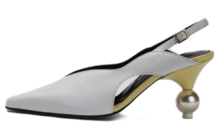 YUUL YIE Irregular Heel High Heels Women's White Gold