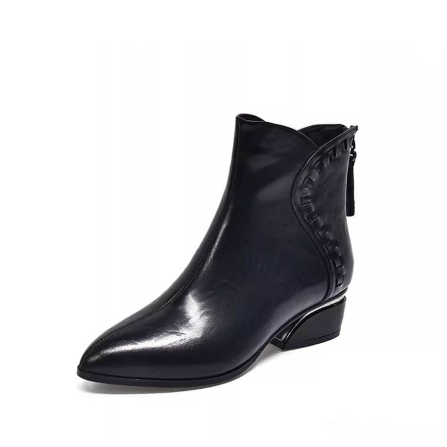 Devanro Devanro Cow Leather Ankle Boots 3cm Women's