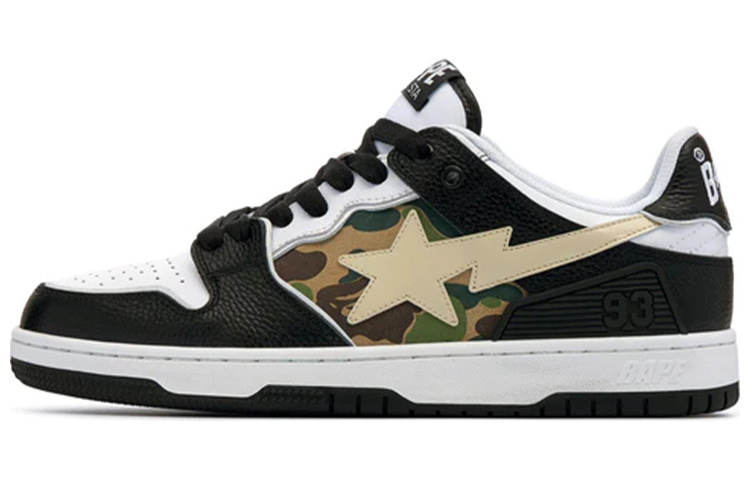 A BATHING APE A BATHING APE Sk8 Sta Low Black White