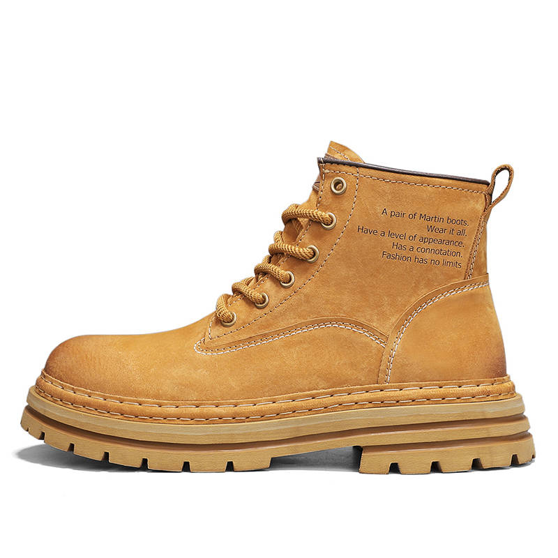 VAEL VAEL Combat Boots Men's Yellow Brown/Khaki