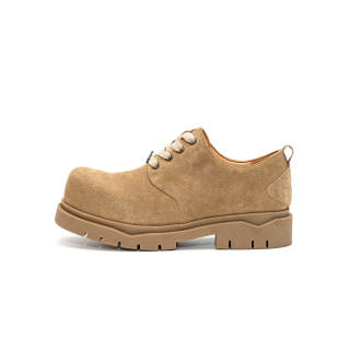 TBOF Casual Leather Shoes Men's Low Top Yellow