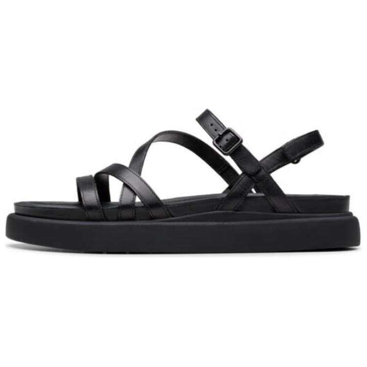 Clarks Aristra Collection Cow Leather One Strap Sandals 3cm Women's Black