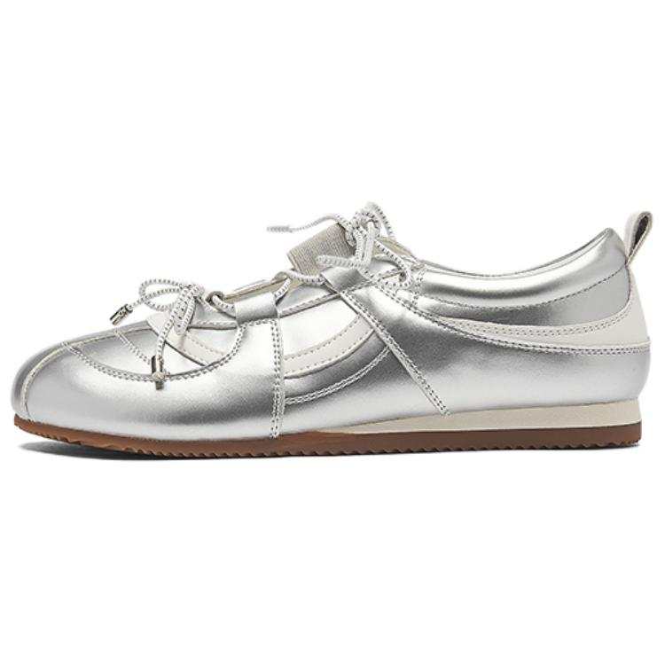 AGSDON Artificial Leather Mary Jane Shoes 3cm Women's Silver