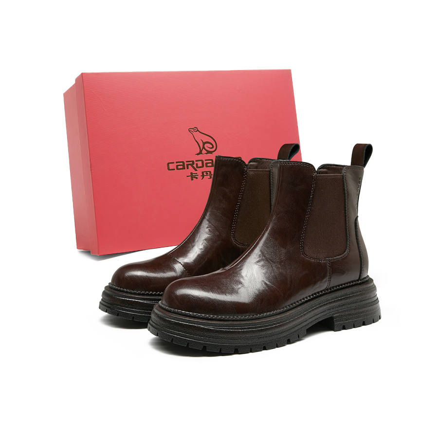 CARDANRO Gift Box Set Classic Vintage Short Chelsea Boots Women's