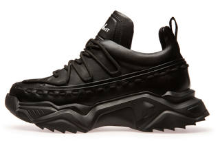 VWL Synthetic Leather Lightweight Chunky Sneakers Women's Black