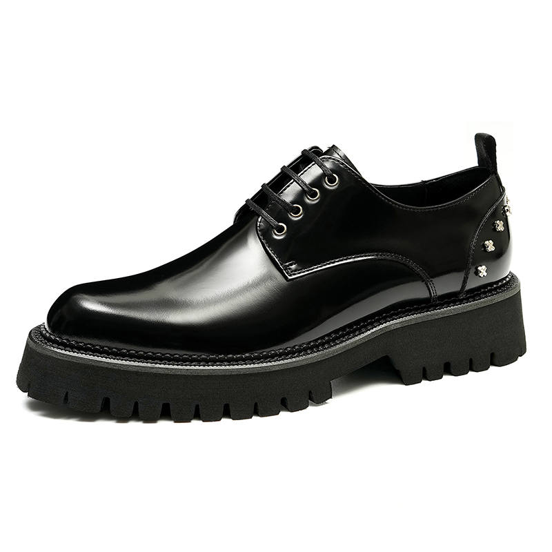 ASTON M.JAZZ Derby Shoes Top Grain Cow Leather Casual Shoes Men's