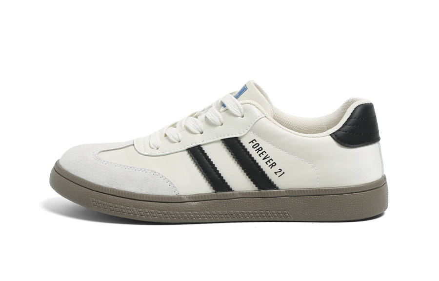 FOREVER 21 Abrasion Resistant Slip Resistant Low top German Army Trainers Men's Beige Black