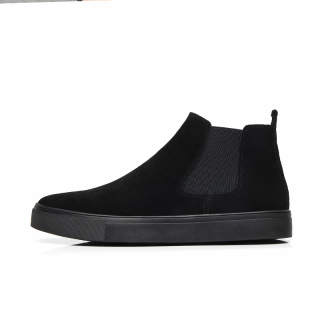 LUNMADENG Cow Leather Short Chelsea Boots Men's