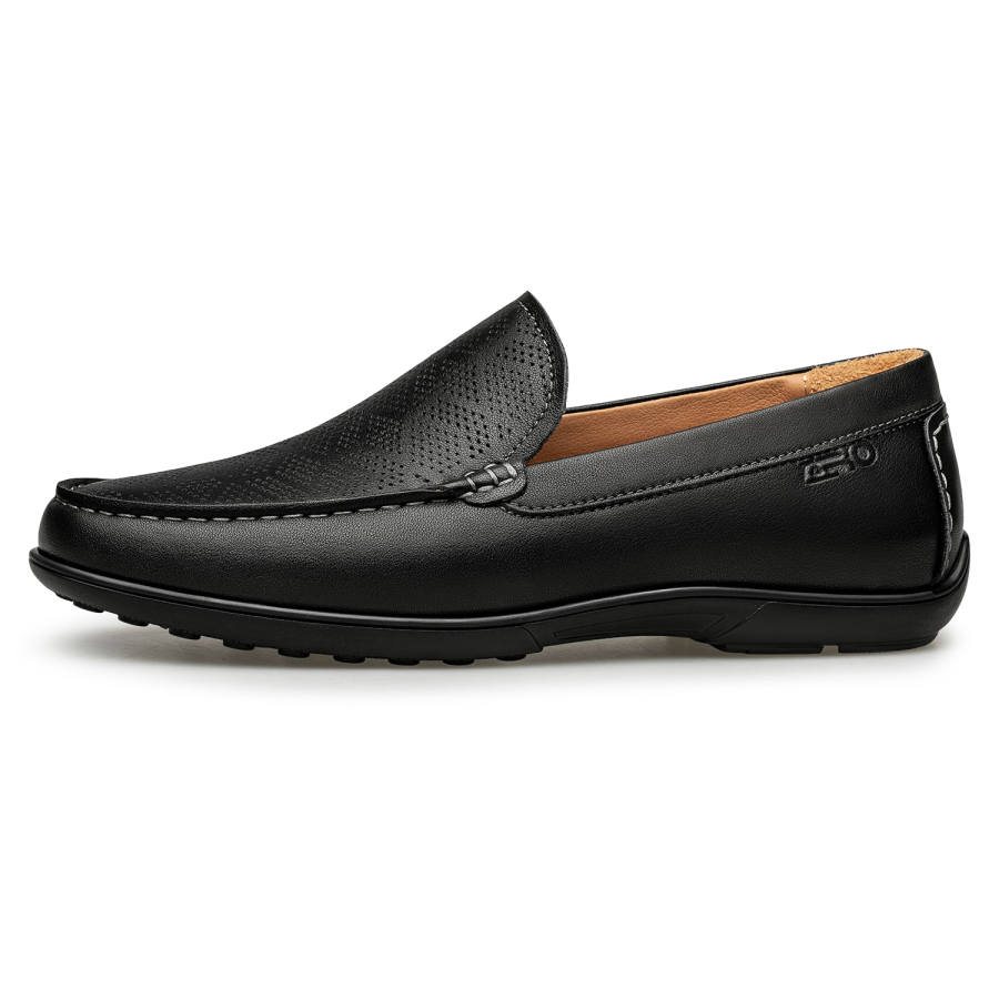 ZRO Casual Leather Shoes Men's Low Top Black/Blue