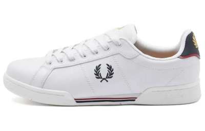 FRED PERRY Leather Low top Casual Shoes Unisex White
