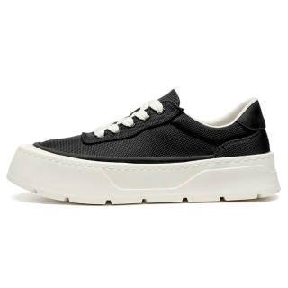 LEAVELAND Fabric Low top Skateboard Shoes Men's Black