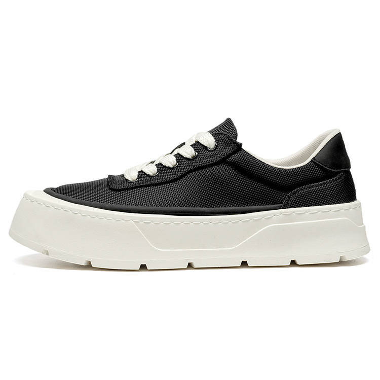 LEAVELAND Fabric Low top Skateboard Shoes Men's Black