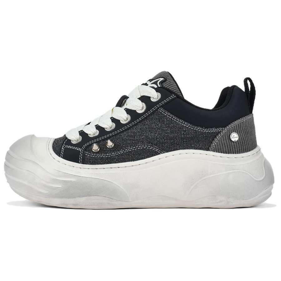 FAIRWHALE Canvas Shoes Men's Knight Black/Ironhide Brown