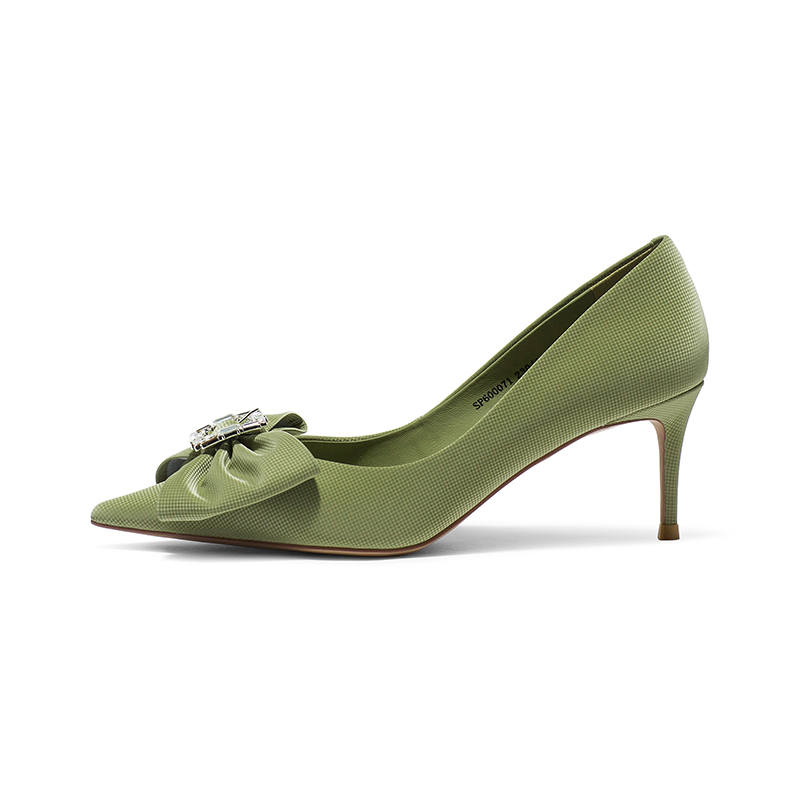 Coup De Foudre Top Grain Cow Leather Slim Heel High Heels 6.5cm Women's