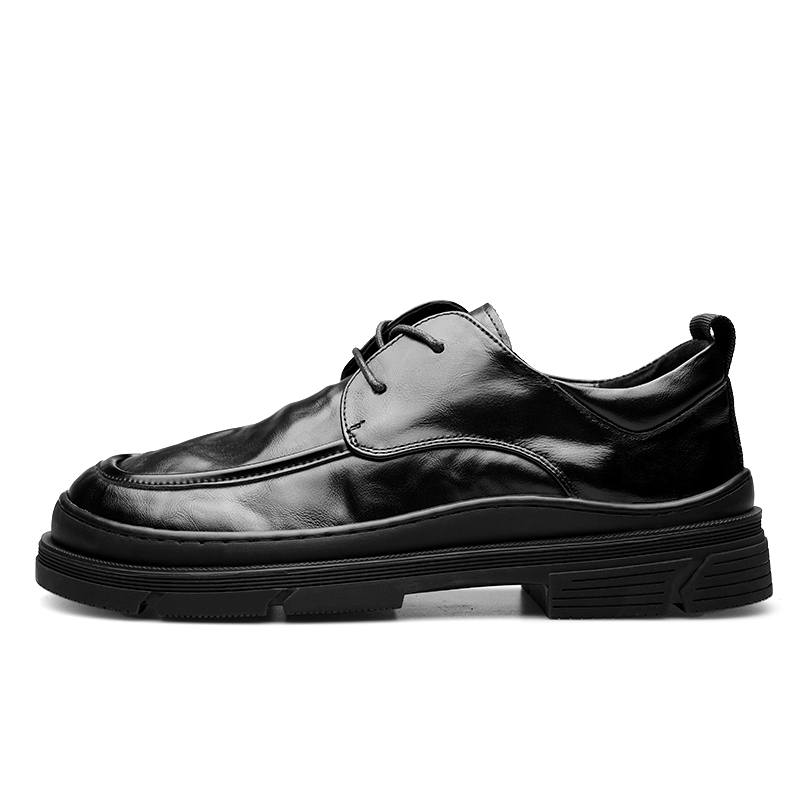 PARDASAUL Top Grain Cow Leather Casual Shoes Men's Black
