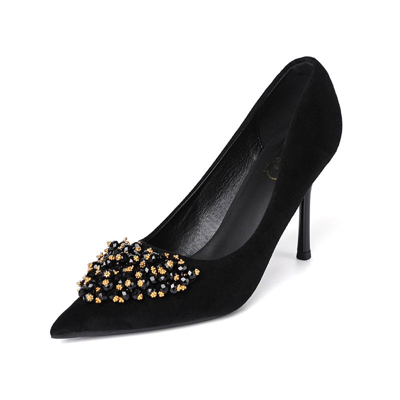 QITUMAUL Suede High Heels Women's