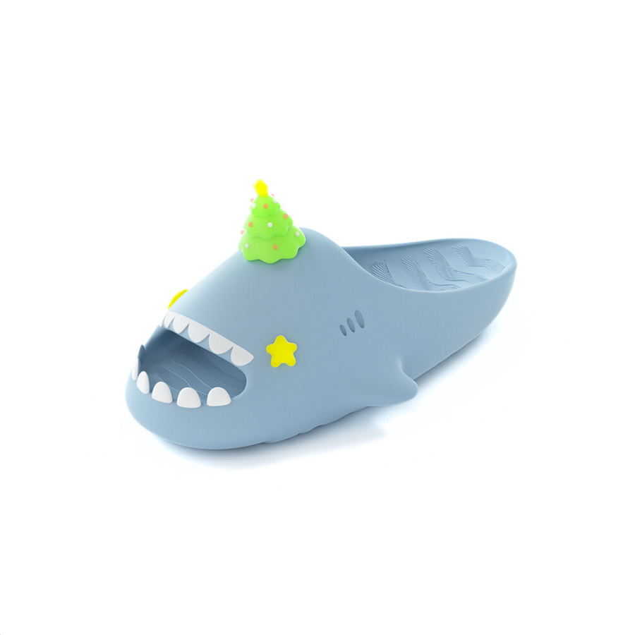 HelloSlippers HelloSlippers Shark Sharkicks Christmas Trees, Slide Slippers Unisex
