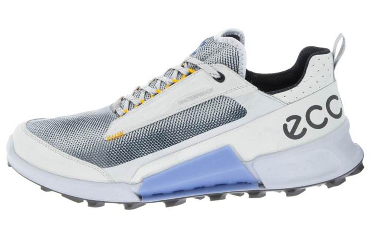 Ecco Cow Leather, Textile Low top Sports Casual Shoes Men's Concrete Gray