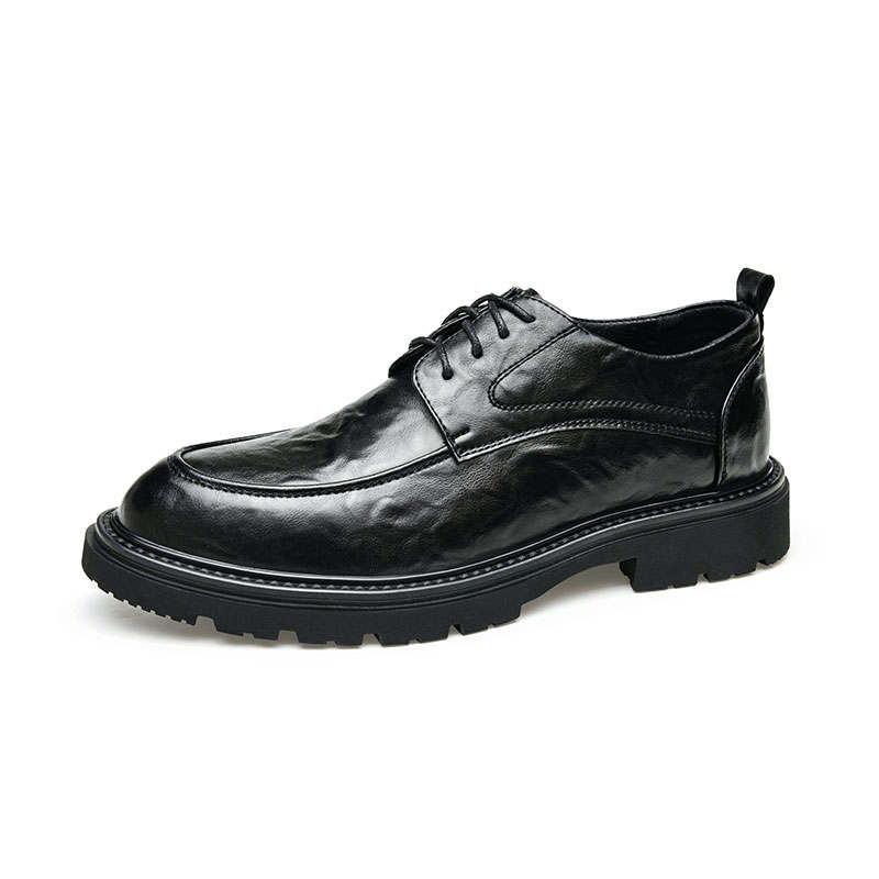 G5 Casual Leather Shoes Men's Low Top Black