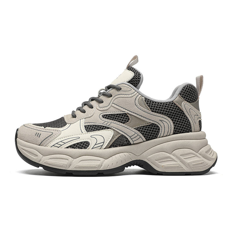 ZHR Moon Shadow Cushioning Abrasion Resistant Breathable Height Increasing Low top Chunky Sneakers Women's