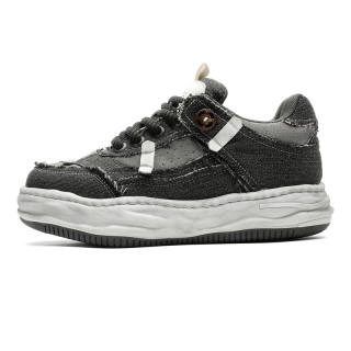 MUYI Microfiber Leather Low top Skateboard Shoes Unisex Gray