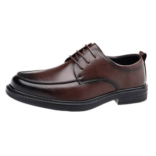 CKVUSAMG Cow Split Leather Casual Shoes Men's Brown