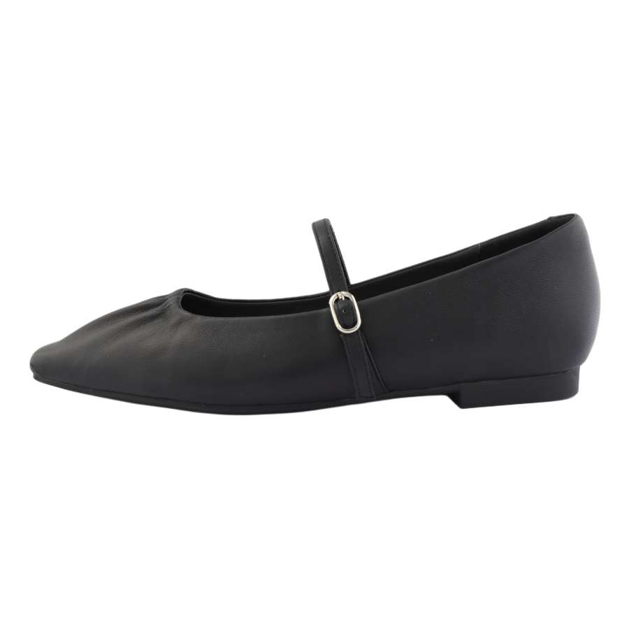SETIROM Sheepskin Mary Jane Shoes Women's Black