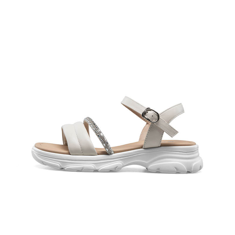 KANGNAI Cow Leather One Strap Sandals Women's