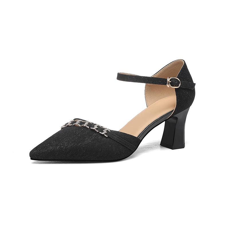 JINSITU Fabric Chunky Heel High Heels Women's