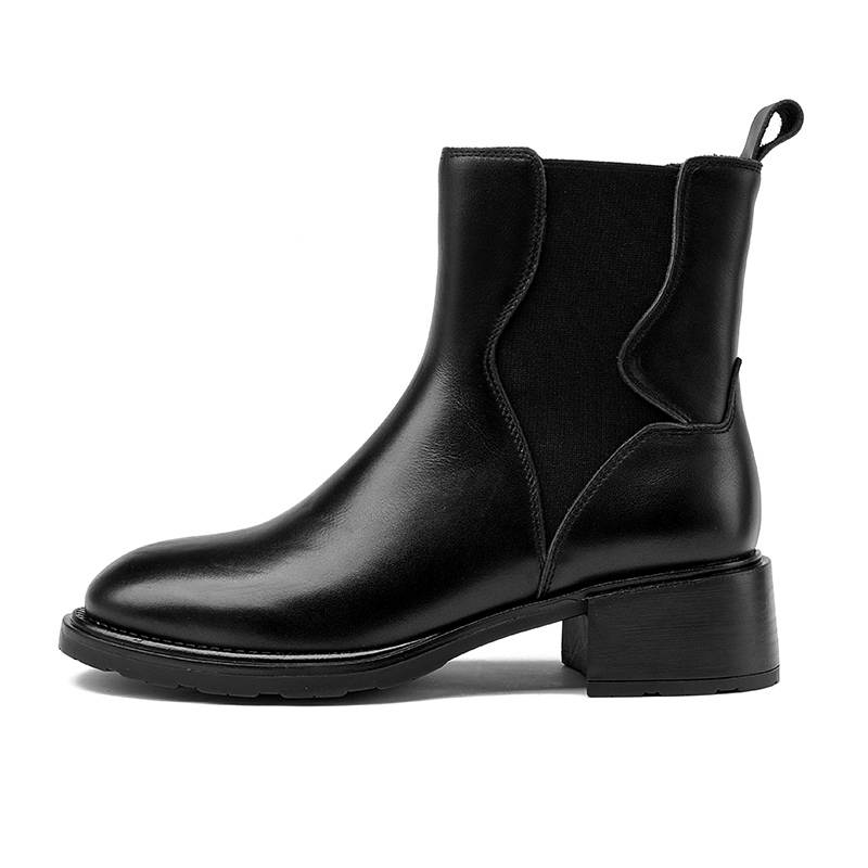 Rich Birds Top Grain Cow Leather Chelsea Boots 4.5cm Women's