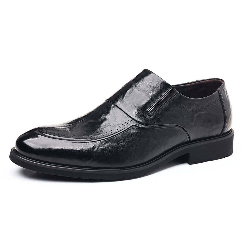 KAQIAODI Cow Leather Dress Shoes Men's Black