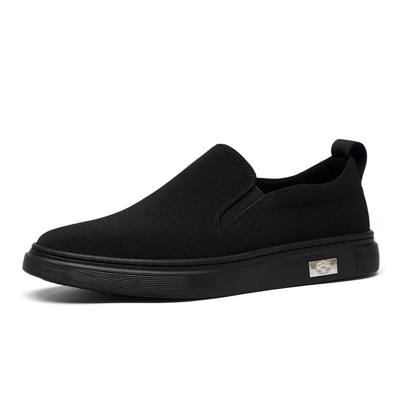 SENJIALUO Denim Casual Shoes Men's Black
