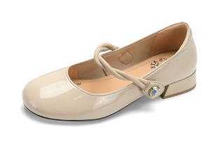 BETSY Sheepskin Chunky Heel Mary Jane Shoes 2.5cm Women's