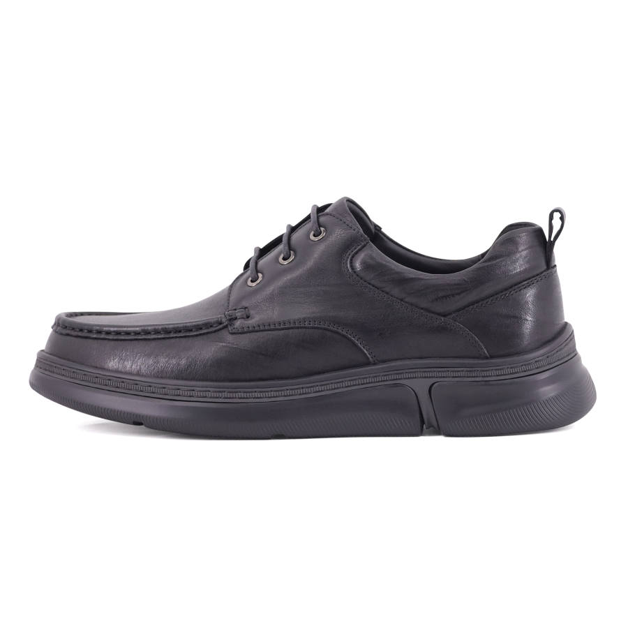 TRANOI Cow Leather Low top Casual Shoes Men's Black