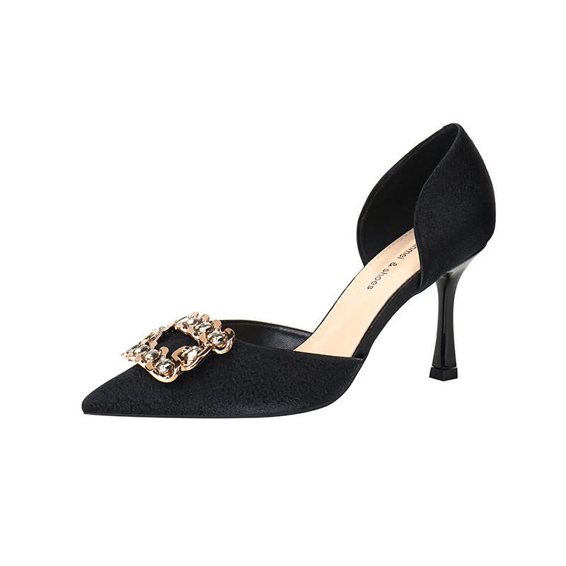 QITUMAUL Pu Slim Heel High Heels 8.5cm Women's