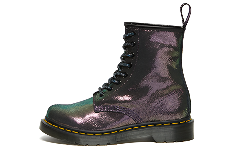 Dr.Martens Dr. Martens Dr.Martens 1460 Disco Iridescent Suede Lace Up Boots 'Purple' Women's