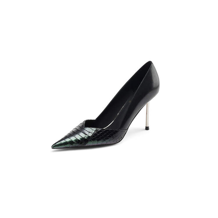 SUYANJIAO Snake Skin Slim Heel High Heels Women's