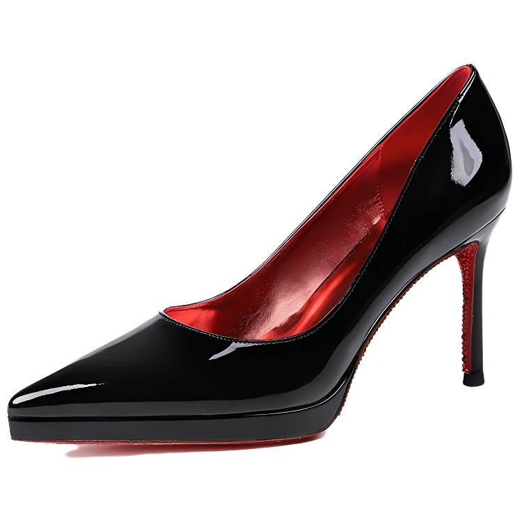 RoseDoris Patent Leather Slim Heel High Heels 9cm Women's