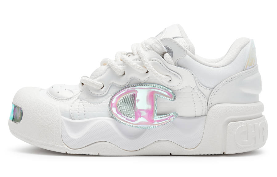 Champion Puffy Shoes AutoSkate V1 Low top Skateboard Shoes Women's White