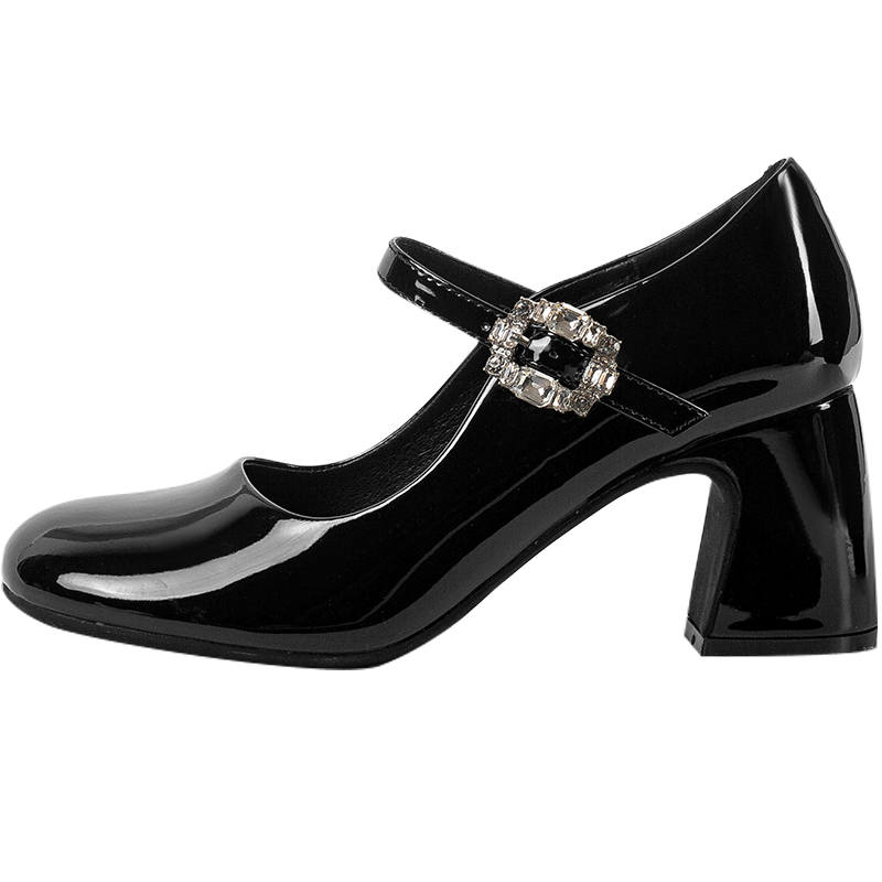 MIAOLV Finnish Journey Pu Chunky Heel High Heels Women's