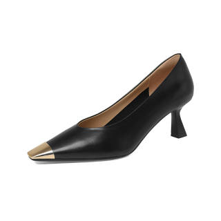 Naiyee Cow Leather Slim Heel High Heels 6cm Women's