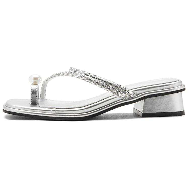 AGSDON Rhinestone Slide Slippers Women's