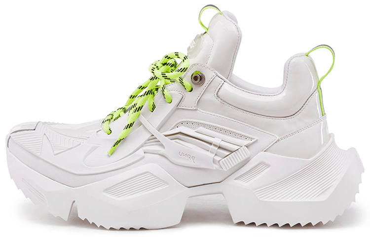 OGR Mecha Four Seasons Cow Leather Slip Resistant, Abrasion Resistant, Height Increasing Low top Chunky Sneakers Unisex