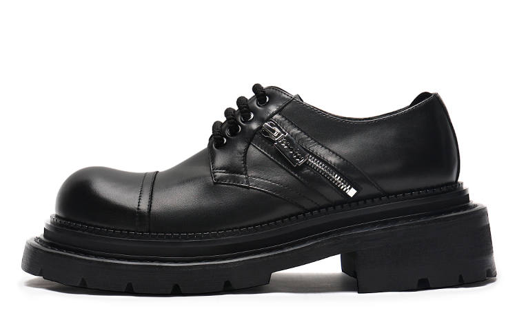 Viplander Top Grain Cow Leather Casual Shoes Men's Black