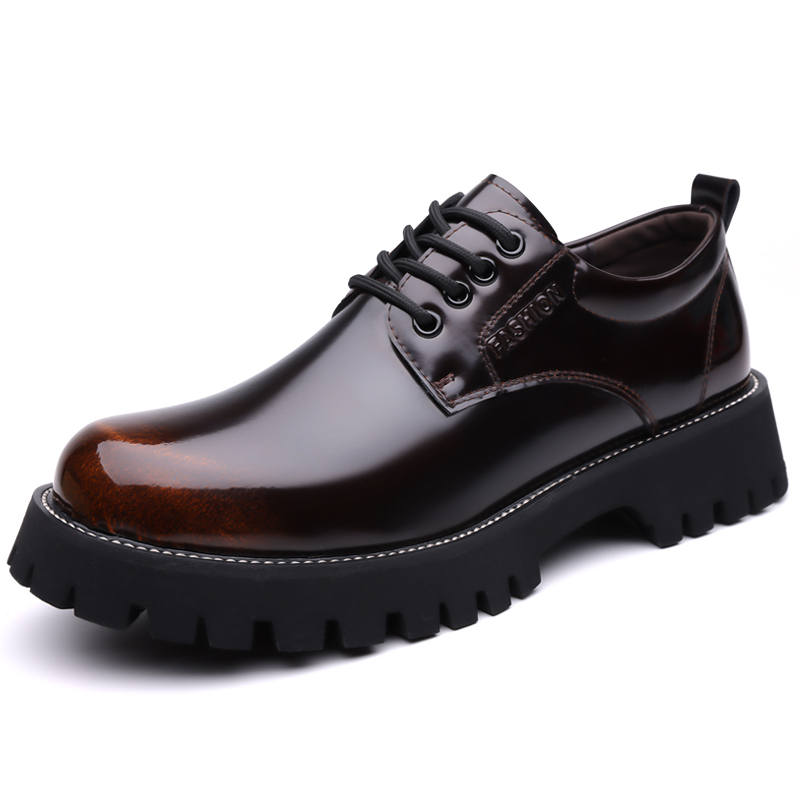 CITONGXIANSHENG Cow Split Leather Casual Shoes Men's Brown