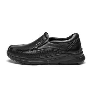 J.BENATO Cow Leather Casual Shoes Men's Black