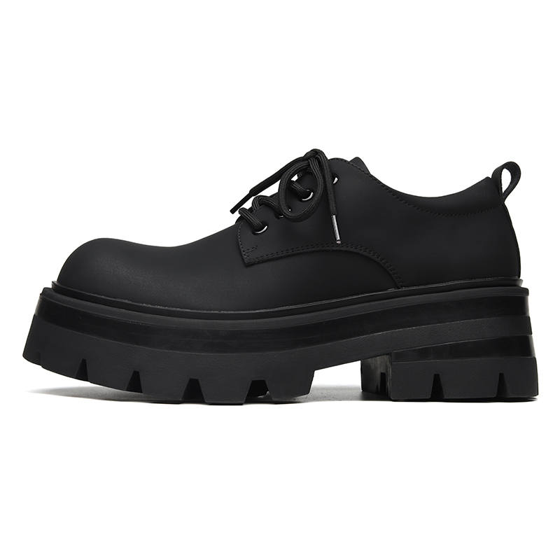 CITONGXIANSHENG Cow Split Leather Casual Shoes Men's Black